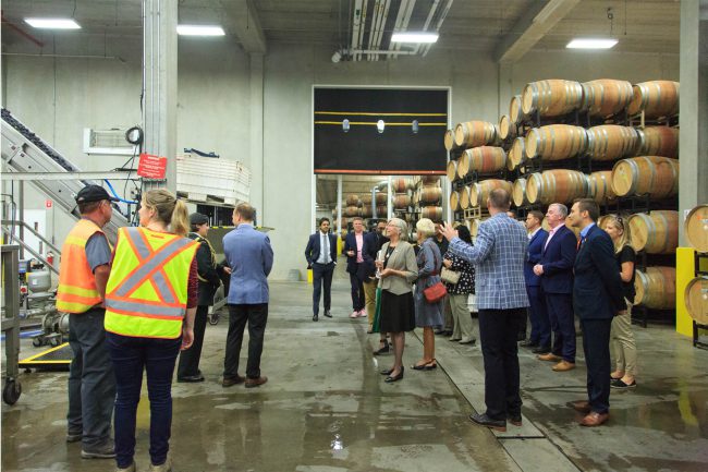 Mission Hill Winery in West Kelowna hosted a lunch and a tour of its winemaking facilities.
